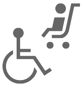可停放轮椅和婴儿推车的休息区域