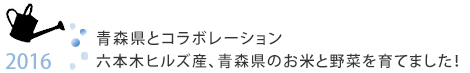 2016年度は青森県とコラボレーションをし、年間を通して様々な取り組みを実施しました。