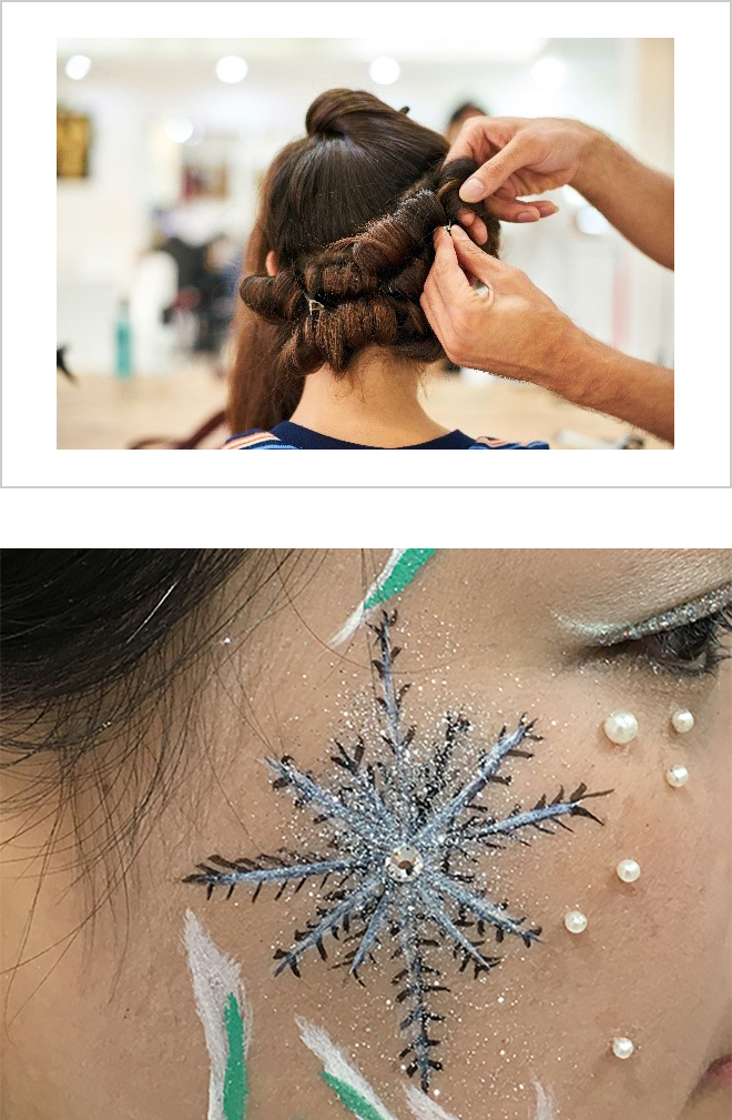 ハロウィンヘアアレンジ・ペイント(シール)をしてもらおう!!